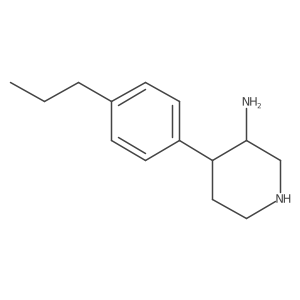 4-(4-Propylphenyl)piperidin-3-amine结构式