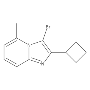 3-Bromo-2-cyclobutyl-5-methylimidazo[1,2-a]pyridine Structure