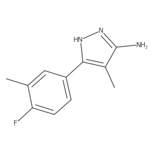 3-(4-Fluoro-3-methylphenyl)-4-methyl-1h-pyrazol-5-amine Structure