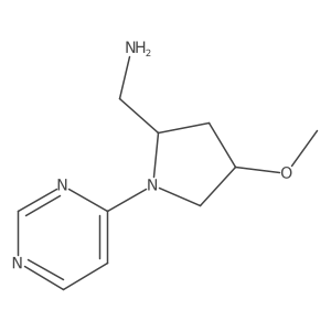 [(2S,4S)-4-methoxy-1-(pyrimidin-4-yl)pyrrolidin-2-yl]methanamine Structure