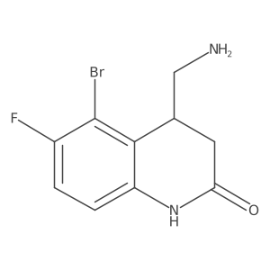 4-(Aminomethyl)-5-bromo-6-fluoro-1,2,3,4-tetrahydroquinolin-2-one结构式