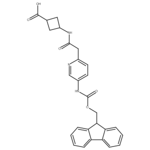 3-{2-[5-({[(9H-fluoren-9-yl)methoxy]carbonyl}amino)pyridin-2-yl]acetamido}cyclobutane-1-carboxylic acid结构式