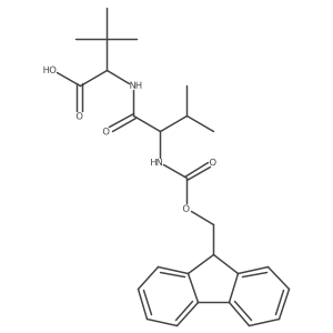 (2R)-2-[(2S)-2-({[(9H-fluoren-9-yl)methoxy]carbonyl}amino)-3-methylbutanamido]-3,3-dimethylbutanoic acid结构式