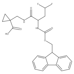 1-{[2-({[(9H-fluoren-9-yl)methoxy]carbonyl}amino)-4,4-difluorobutanamido]methyl}cyclopropane-1-carboxylic acid Structure
