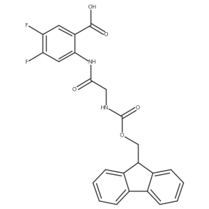 2-[2-({[(9H-fluoren-9-yl)methoxy]carbonyl}amino)acetamido]-4,5-difluorobenzoic acid结构式
