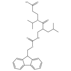 3-{2-[({[(9H-fluoren-9-yl)methoxy]carbonyl}amino)methyl]-4-methyl-N-(propan-2-yl)pentanamido}propanoic acid结构式