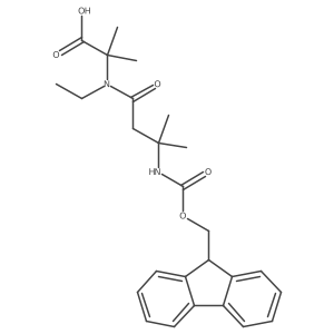 2-[N-ethyl-3-({[(9H-fluoren-9-yl)methoxy]carbonyl}amino)-3-methylbutanamido]-2-methylpropanoic acid Structure