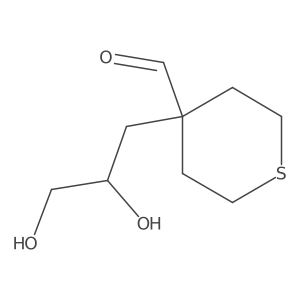 4-(2,3-Dihydroxypropyl)thiane-4-carbaldehyde结构式