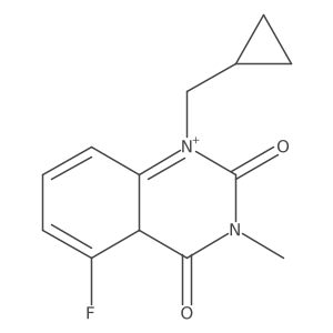 1-(cyclopropylmethyl)-5-fluoro-3-methyl-4aH-quinazolin-1-ium-2,4-dione Structure