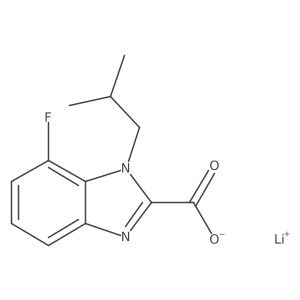Lithium 7-fluoro-1-isobutyl-1H-benzo[d]imidazole-2-carboxylate Structure