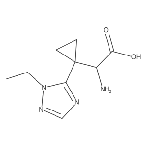 2-amino-2-[1-(1-ethyl-1H-1,2,4-triazol-5-yl)cyclopropyl]acetic acid Structure