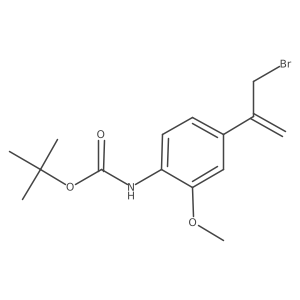 tert-butyl N-[4-(3-bromoprop-1-en-2-yl)-2-methoxyphenyl]carbamate Structure