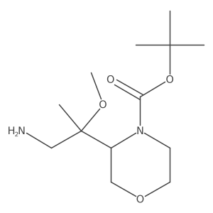 Tert-butyl 3-(1-amino-2-methoxypropan-2-yl)morpholine-4-carboxylate结构式