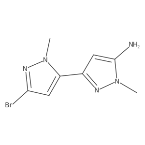 3-(3-bromo-1-methyl-1H-pyrazol-5-yl)-1-methyl-1H-pyrazol-5-amine Structure