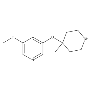3-Methoxy-5-[(4-methylpiperidin-4-yl)oxy]pyridine结构式