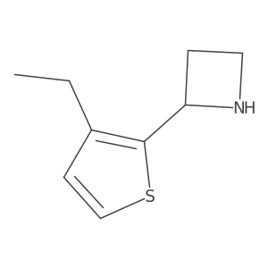 2-(3-Ethylthiophen-2-yl)azetidine结构式