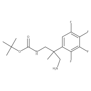 tert-butyl N-[3-amino-2-methyl-2-(2,3,4,5-tetrafluorophenyl)propyl]carbamate Structure