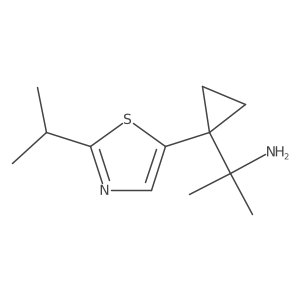 2-{1-[2-(Propan-2-yl)-1,3-thiazol-5-yl]cyclopropyl}propan-2-amine Structure