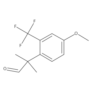 2-[4-Methoxy-2-(trifluoromethyl)phenyl]-2-methylpropanal Structure