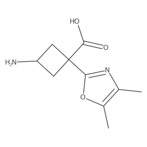3-Amino-1-(dimethyl-1,3-oxazol-2-yl)cyclobutane-1-carboxylic acid Structure