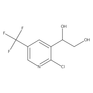 1-[2-Chloro-5-(trifluoromethyl)pyridin-3-yl]ethane-1,2-diol结构式