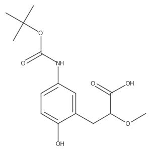 3-(5-{[(Tert-butoxy)carbonyl]amino}-2-hydroxyphenyl)-2-methoxypropanoic acid结构式