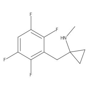 N-methyl-1-[(2,3,5,6-tetrafluorophenyl)methyl]cyclopropan-1-amine Structure