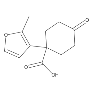 1-(2-Methylfuran-3-yl)-4-oxocyclohexane-1-carboxylic acid Structure