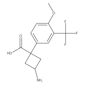 3-Amino-1-[4-methoxy-3-(trifluoromethyl)phenyl]cyclobutane-1-carboxylic acid Structure