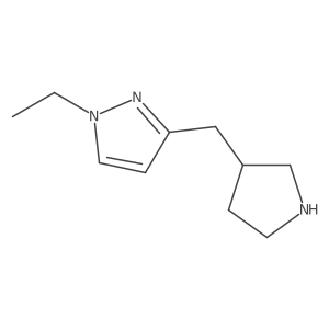 1-ethyl-3-[(pyrrolidin-3-yl)methyl]-1H-pyrazole Structure