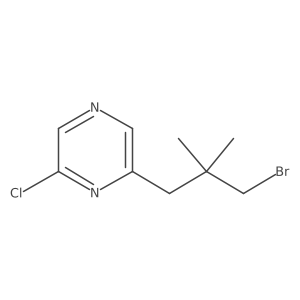 2-(3-Bromo-2,2-dimethylpropyl)-6-chloropyrazine结构式