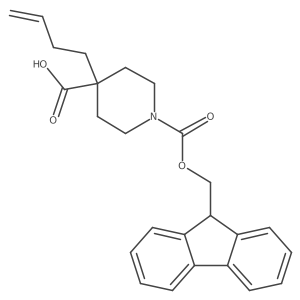 4-(but-3-en-1-yl)-1-{[(9H-fluoren-9-yl)methoxy]carbonyl}piperidine-4-carboxylic acid Structure