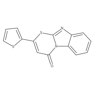 2-(Thiophen-2-yl)-4H-benzo[4,5]imidazo[2,1-b][1,3]thiazin-4-one Structure