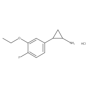 (1S,2R)-rel-2-(3-ethoxy-4-fluorophenyl)cyclopropan-1-amine hydrochloride Structure