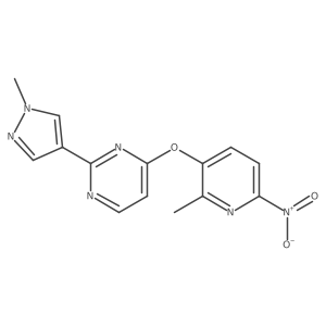 4-[(2-Methyl-6-nitro-3-pyridinyl)oxy]-2-(1-methyl-1H-pyrazol-4-yl)pyrimidine Structure