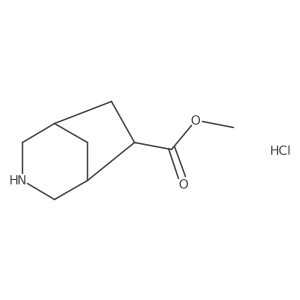 Methyl 3-azabicyclo[3.2.1]octane-6-carboxylate;hydrochloride结构式