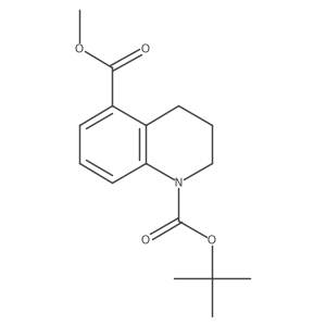 1-(tert-butyl) 5-methyl 3,4-dihydroquinoline-1,5(2H)-dicarboxylate Structure