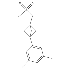 [3-(3-Fluoro-5-methylphenyl)-1-bicyclo[1.1.1]pentanyl]methanesulfonyl chloride Structure