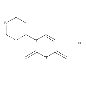 3-Methyl-1-(piperidin-4-yl)pyrimidine-2,4(1H,3H)-dione hydrochloride Structure