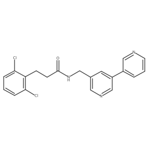 N-([3,3'-bipyridin]-5-ylmethyl)-3-(2,6-dichlorophenyl)propanamide结构式