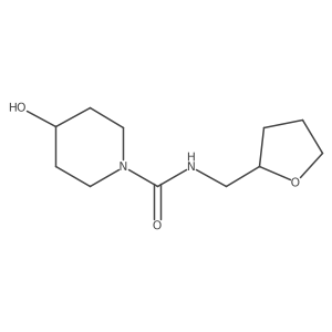4-hydroxy-N-[(oxolan-2-yl)methyl]piperidine-1-carboxamide Structure