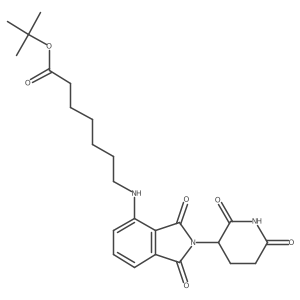 Tert-butyl 7-((2-(2,6-dioxopiperidin-3-yl)-1,3-dioxoisoindolin-4-yl)amino)heptanoate结构式
