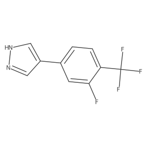 4-[3-fluoro-4-(trifluoromethyl)phenyl]-1H-pyrazole Structure