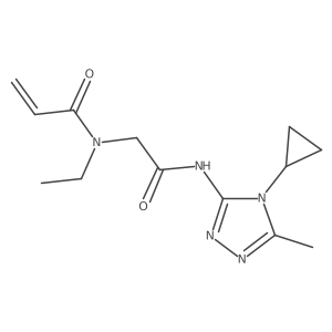 N-{[(4-cyclopropyl-5-methyl-4H-1,2,4-triazol-3-yl)carbamoyl]methyl}-N-ethylprop-2-enamide结构式