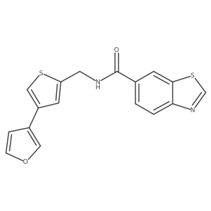 N-[[4-(Furan-3-yl)thiophen-2-yl]methyl]-1,3-benzothiazole-6-carboxamide Structure