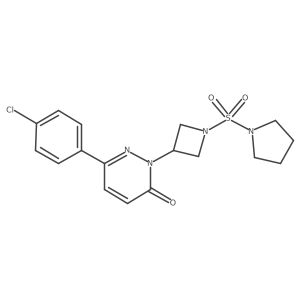 6-(4-Chlorophenyl)-2-[1-(pyrrolidine-1-sulfonyl)azetidin-3-yl]-2,3-dihydropyridazin-3-one结构式