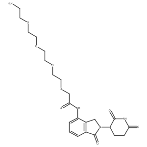 2-[2-[2-[2-(2-aminoethoxy)ethoxy]ethoxy]ethoxy]-N-[2-(2,6-dioxo-3-piperidyl)-1-oxo-isoindolin-4-yl]acetamide结构式