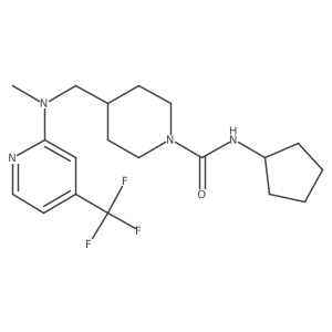 N-cyclopentyl-4-({methyl[4-(trifluoromethyl)pyridin-2-yl]amino}methyl)piperidine-1-carboxamide结构式