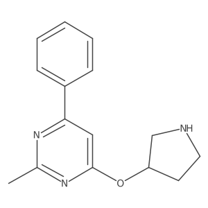 2-Methyl-4-phenyl-6-(pyrrolidin-3-yloxy)pyrimidine Structure
