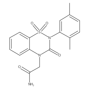 2-[2-(2,5-dimethylphenyl)-1,1,3-trioxo-3,4-dihydro-2H-1lambda6,2,4-benzothiadiazin-4-yl]acetamide Structure